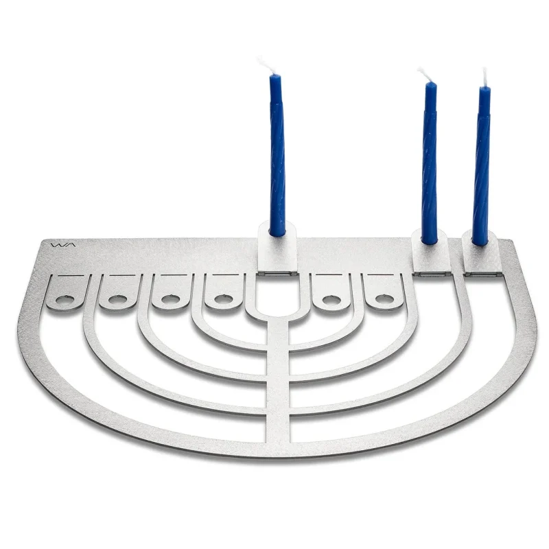 modern flat hanukkiah for sale