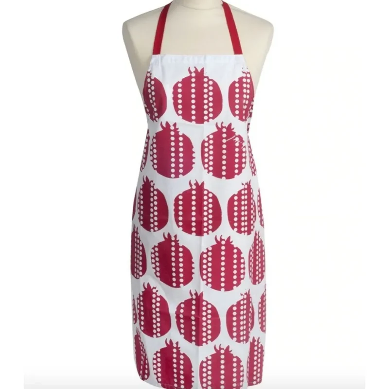 modern pomegranate chef apron