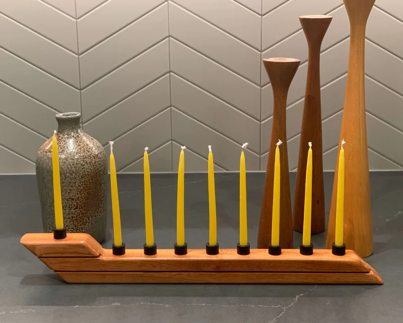 modern swoosh hardwood menorah scaled