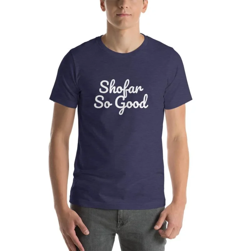 navy blue unisex xs shofar so good t shirt