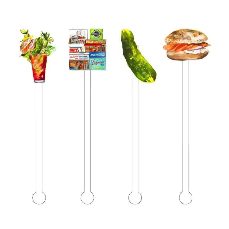 new york deli acrylic stir sticks indulgent design