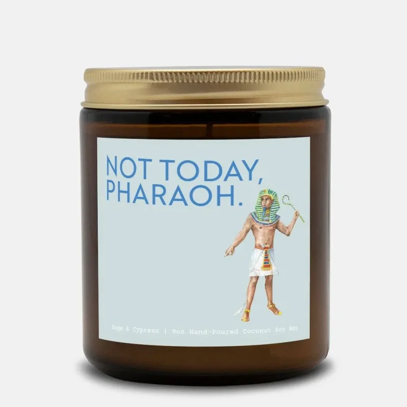 not today pharaoh passover candle unique holiday decor