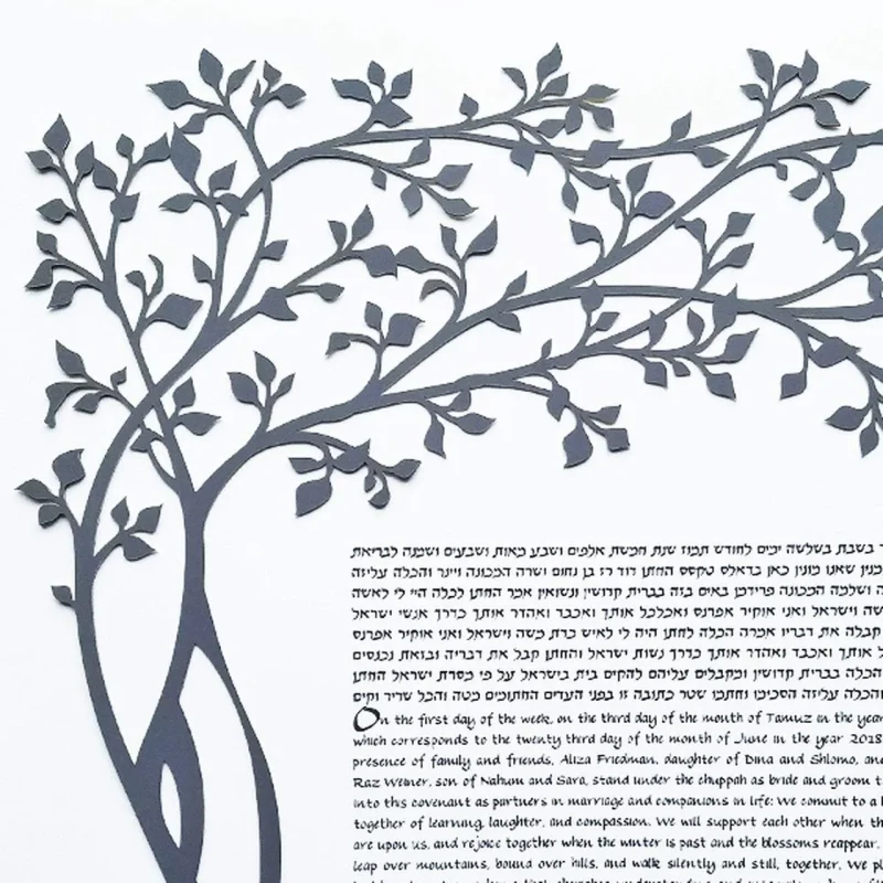 oasis ketubah by melanie dankowicz custom color options