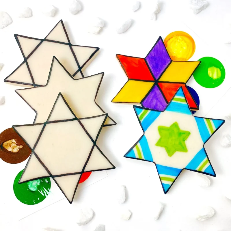 paint your own marzipan stars of david