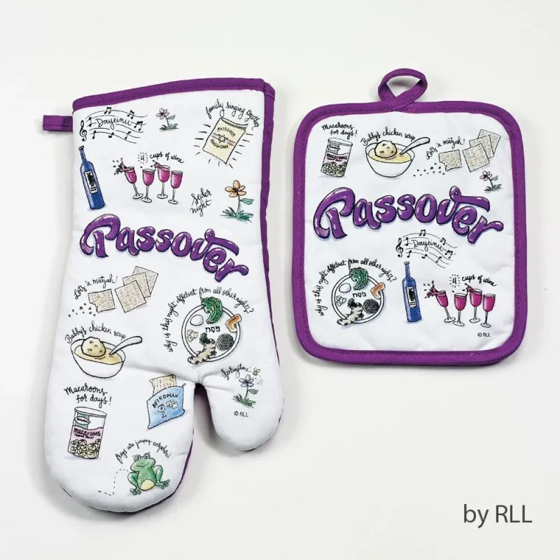 passover potpourri oven mitt pot holder set