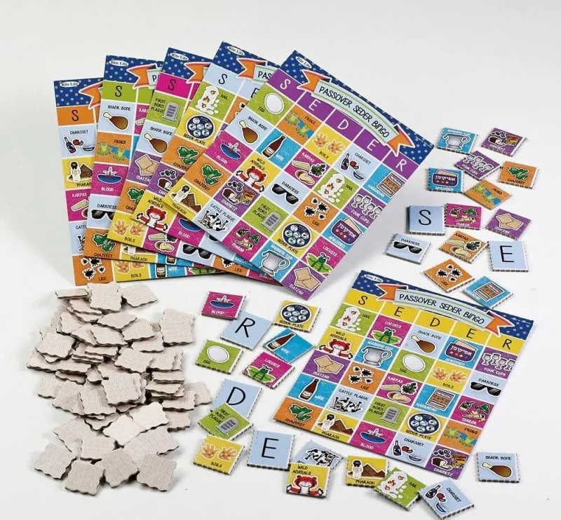 passover seder bingo game in collectible tin