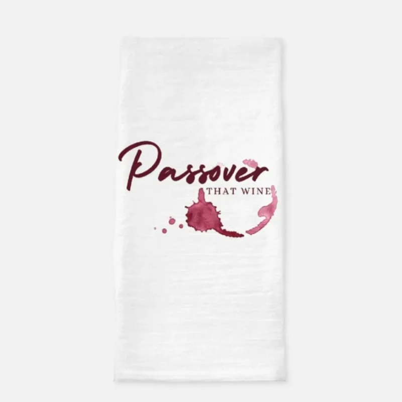 passover wine tea towel