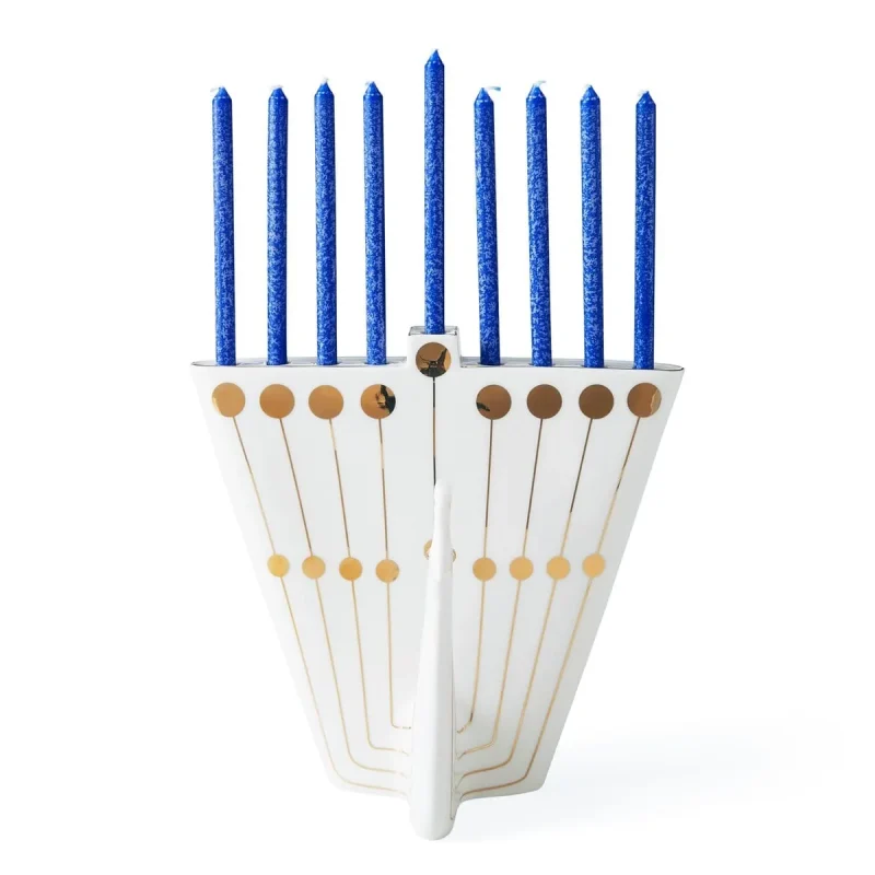 peacock menorah by jonathan adler