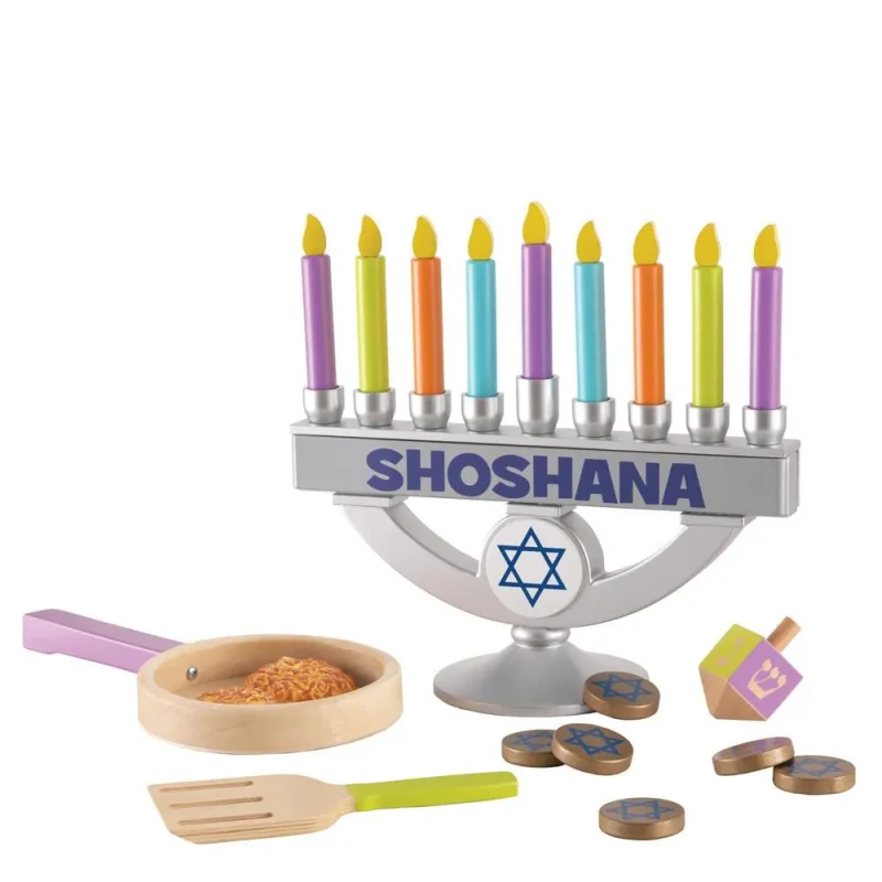 personalized chanukah set with latkes ages 3