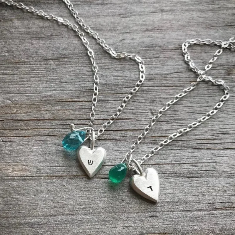 personalized hebrew heart necklaces by emily rosenfeld