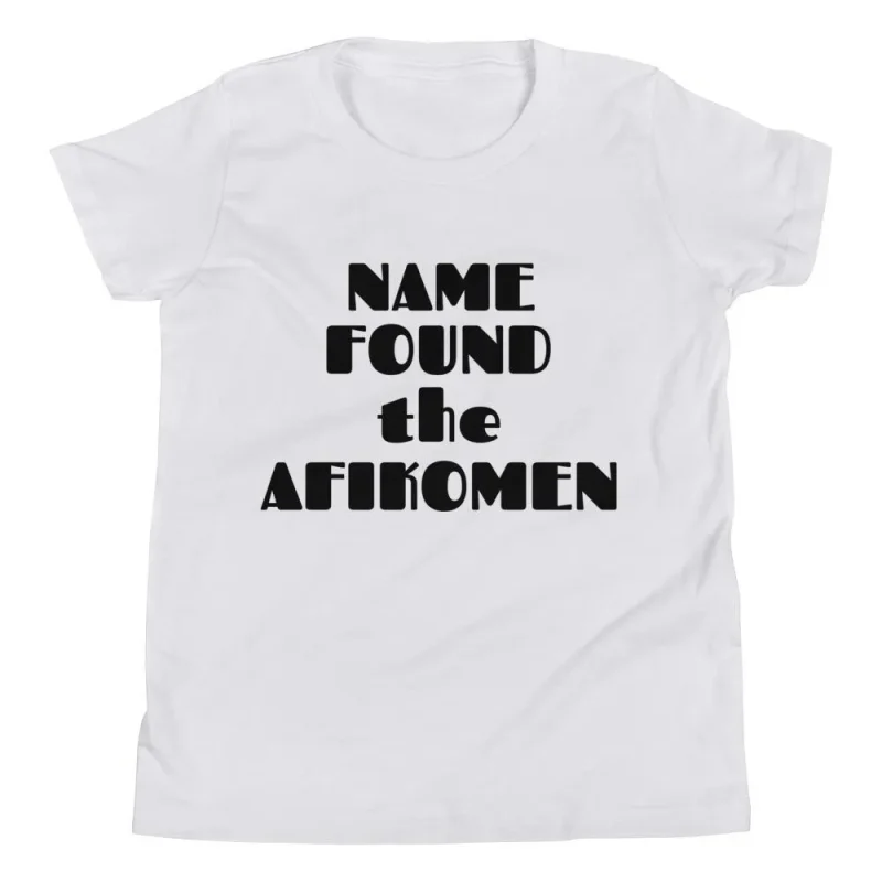 personalized i found the afikomen youth t shirt add your name