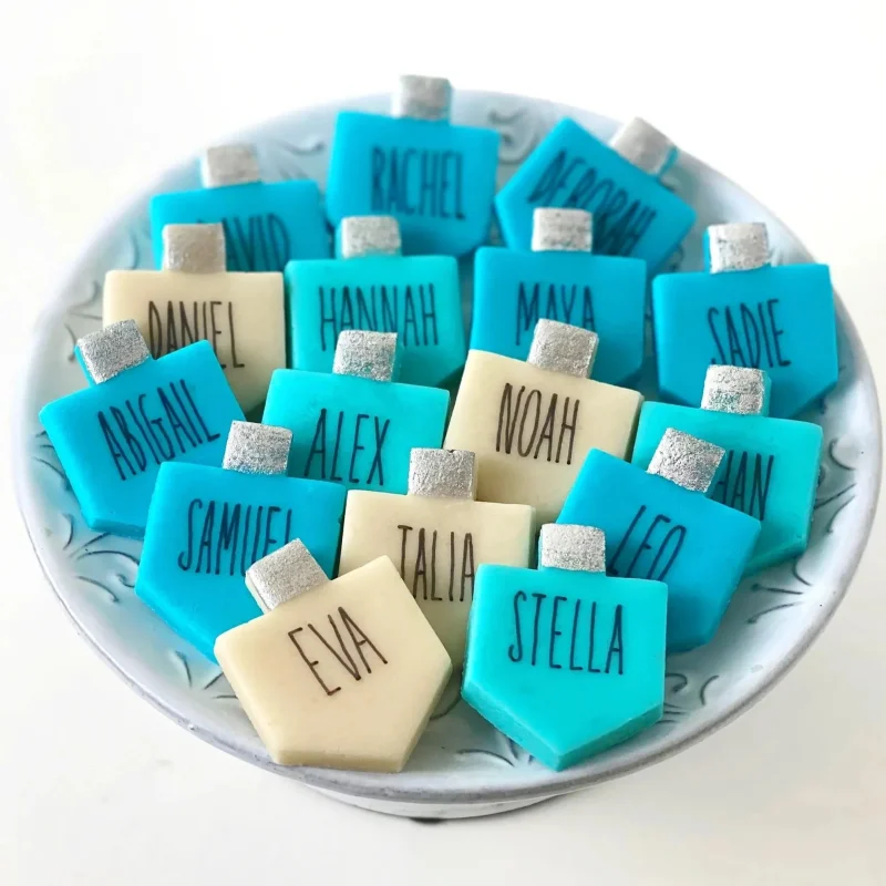 personalized marzipan dreidels