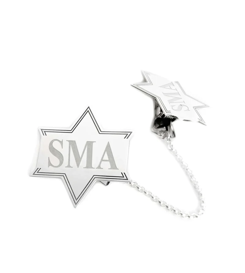 personalized star of david tallit clips