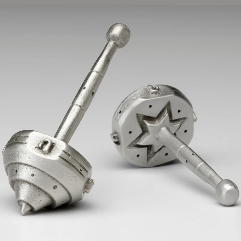 pewter dreidel by emily rosenfeld contemporary design