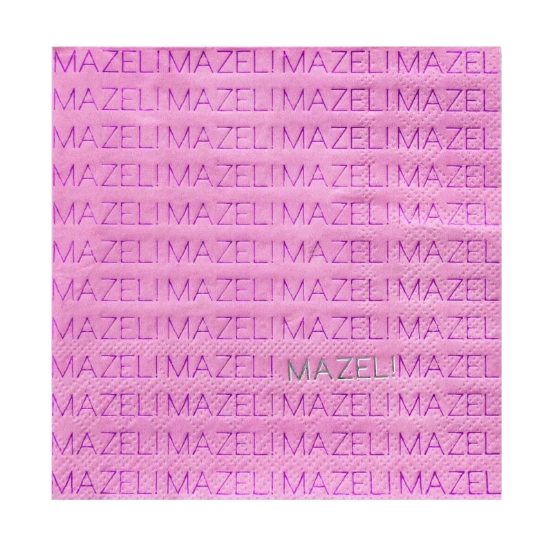 pink mazel cocktail napkins 20 pack