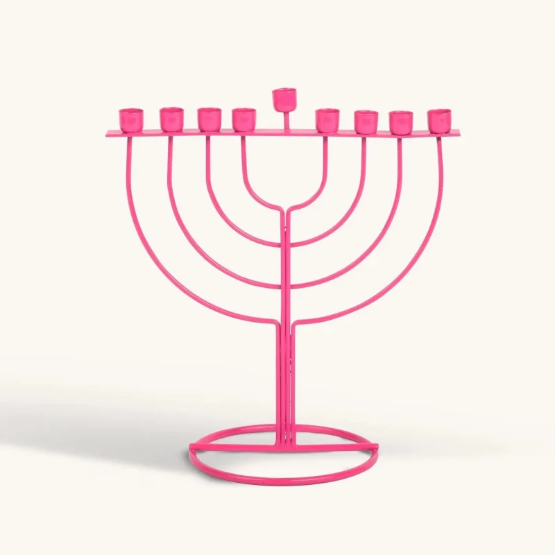 pink radiance wireframe menorah for sale