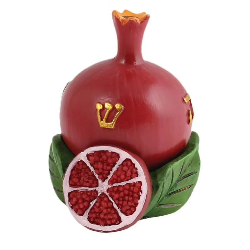 pomegranate dreidel set with display stand