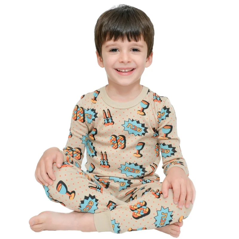 pop art shabbat pajamas for kids 2t 12