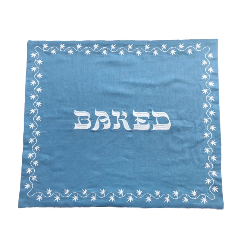 premium baked challah cover for shabbat