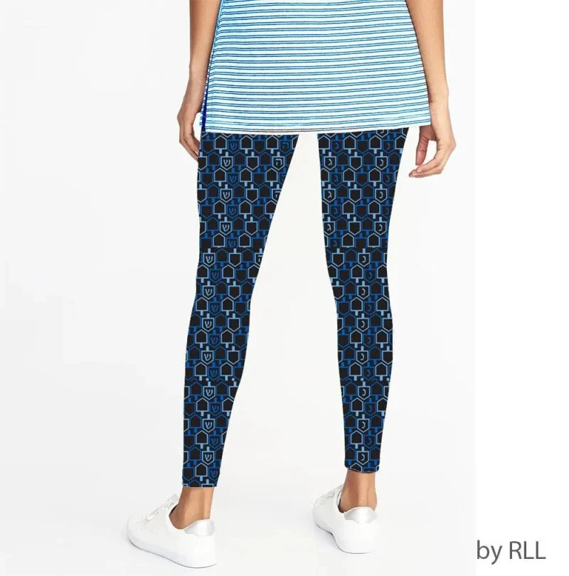 premium hanukkah dreidel leggings for adults