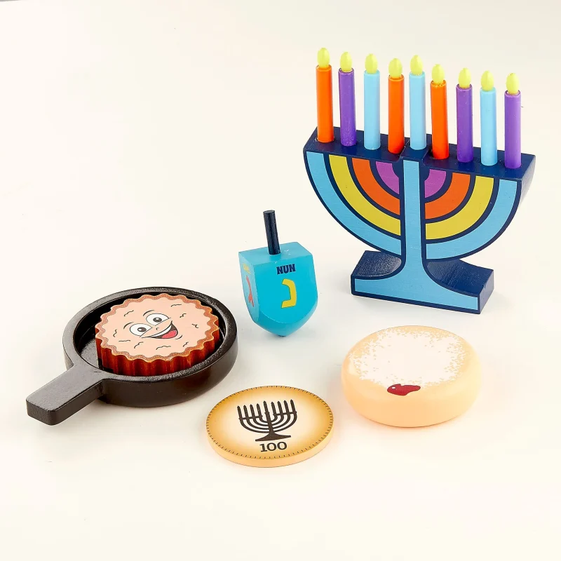 premium wooden hanukkah play set