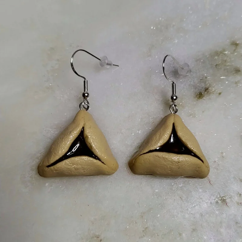 purim hamantaschen earrings festive jewelry for special occasions