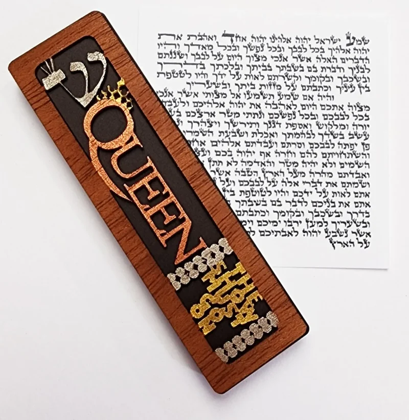 queen mezuzah case by glenn grubard color options available