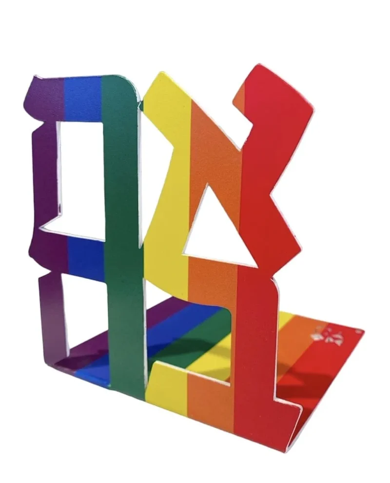 rainbow ahava bookend stylish shelf organizer