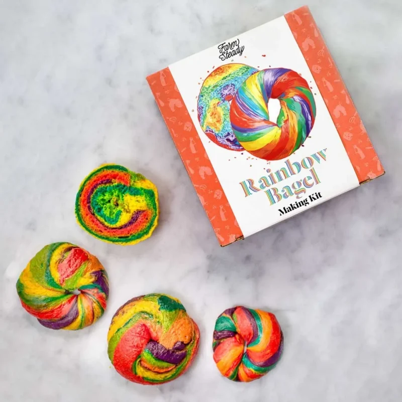 rainbow bagel kit for diy fun