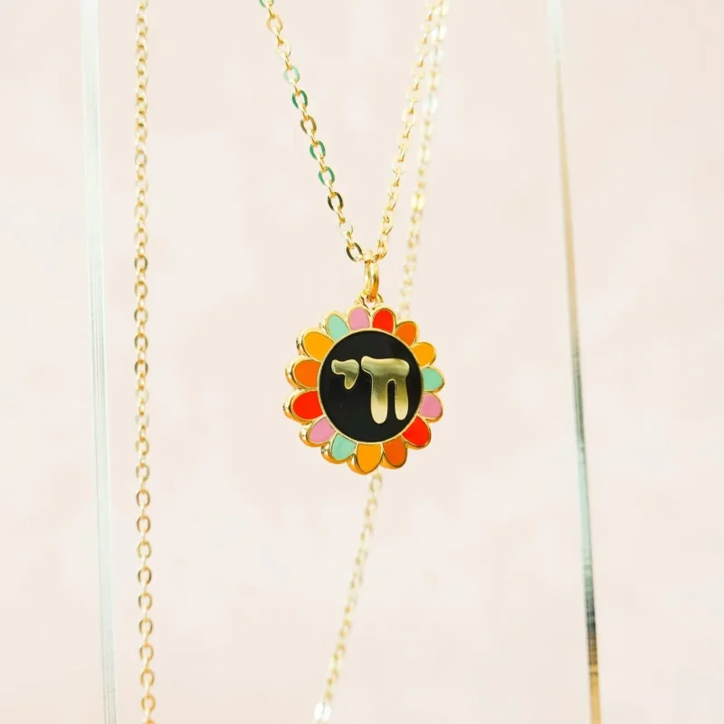 rainbow chai flower necklace for summer