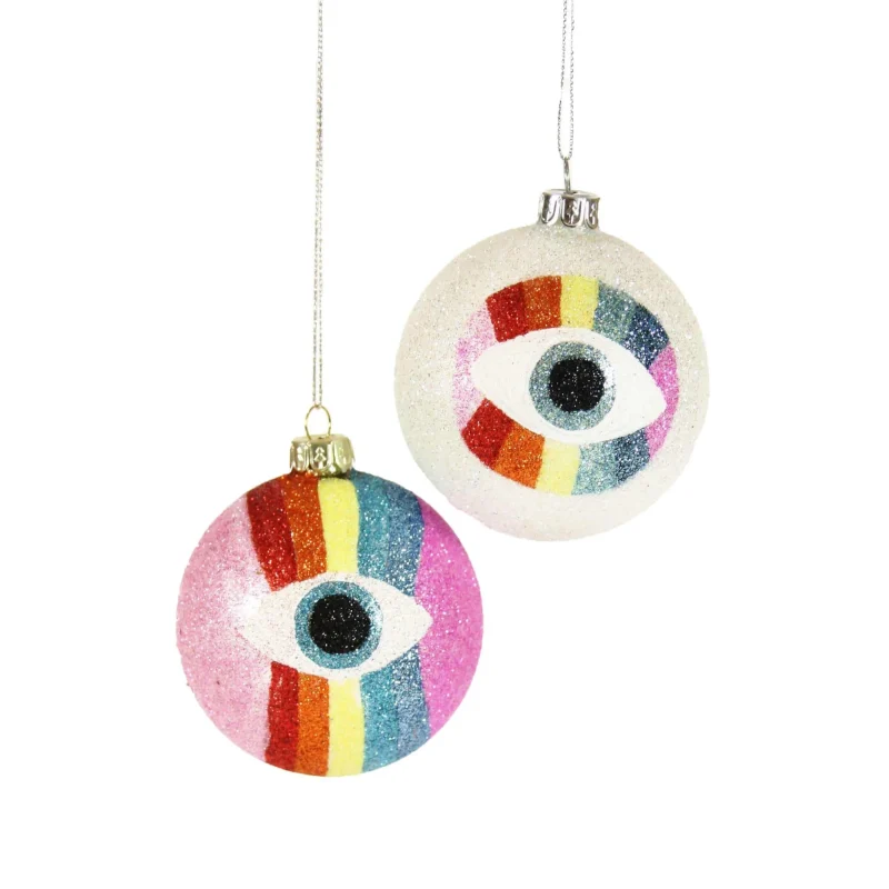 rainbow evil eye ornament by cody foster