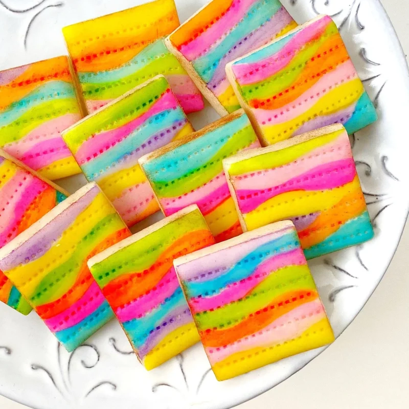 rainbow marzipan matzah gift set