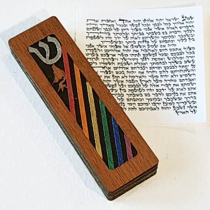 rainbow pride mezuzah by glenn grubard