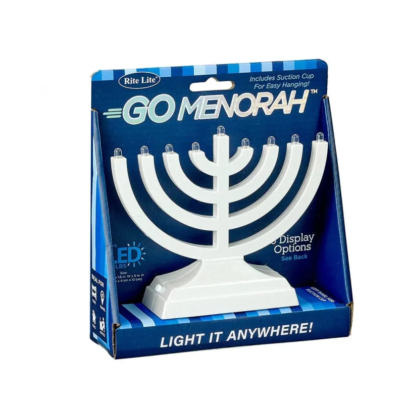 rambam style white menorah perfect for hanukkah celebrations