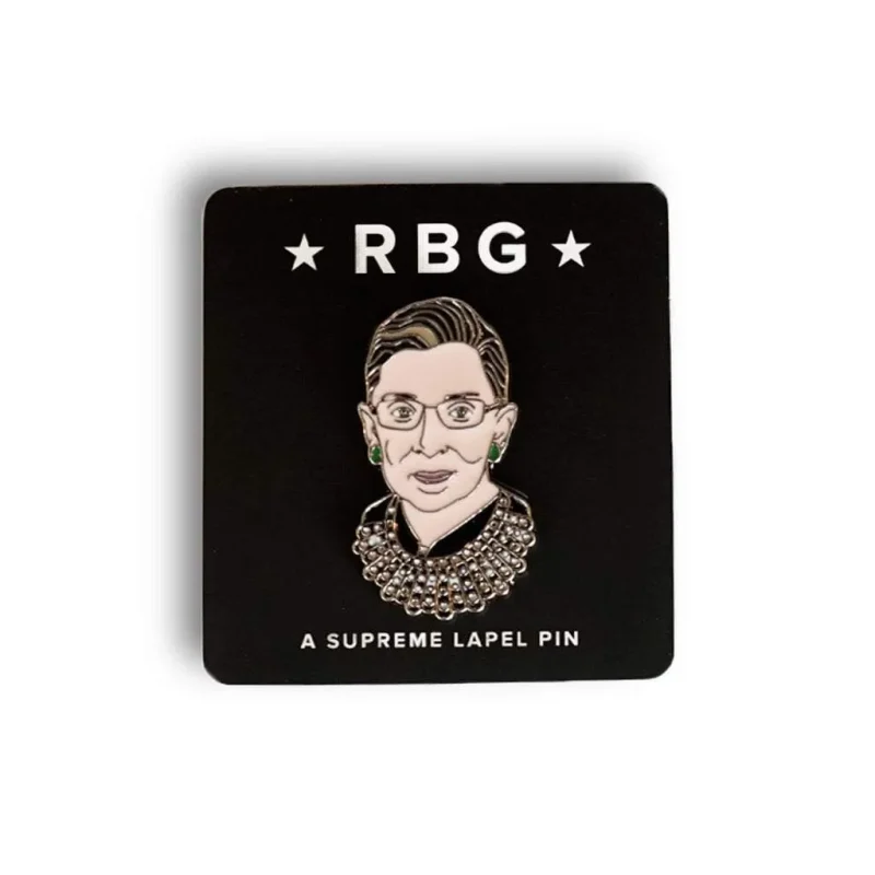 rbg ruth bader ginsburg enamel pin