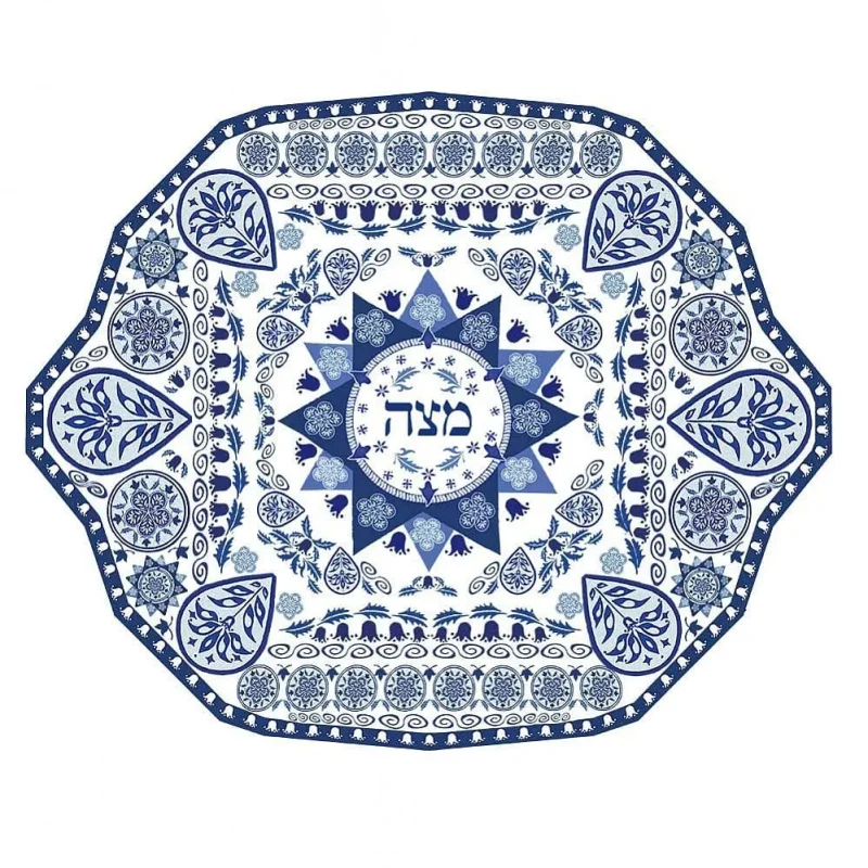 renaissance porcelain matzah plate elegant passover serving dish