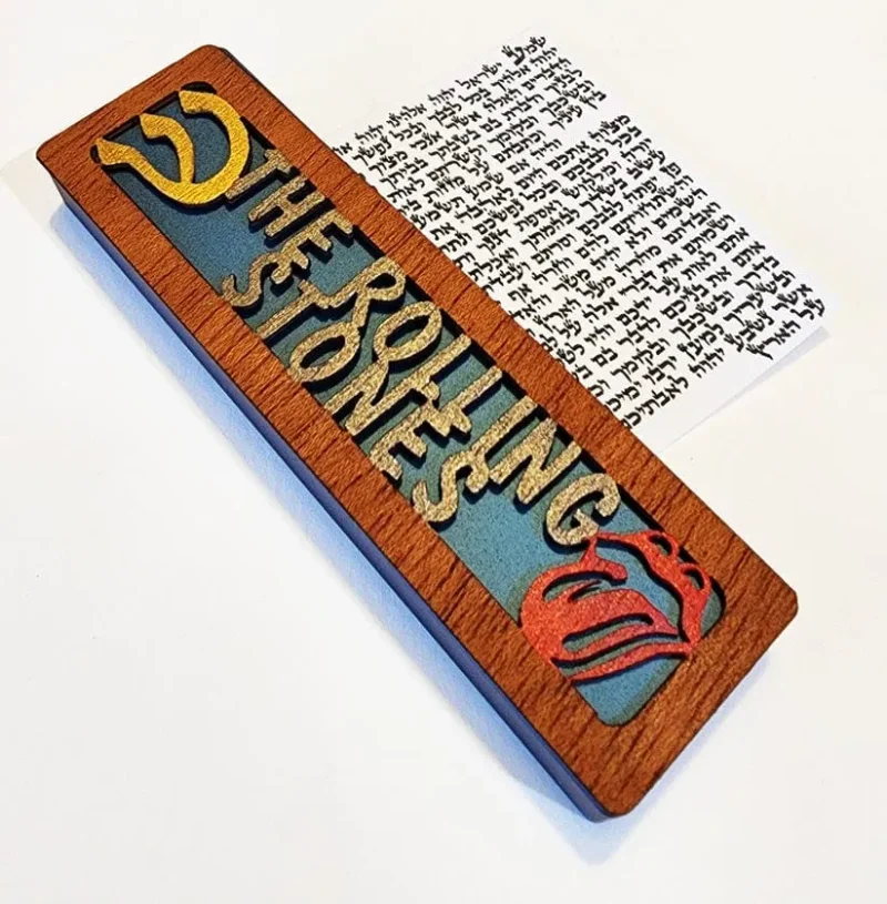 rolling stones mezuzah case choice of colors by glenn grubard