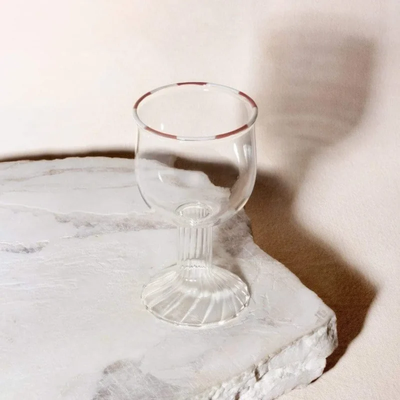 rose blanc glass kiddush cup by via maris