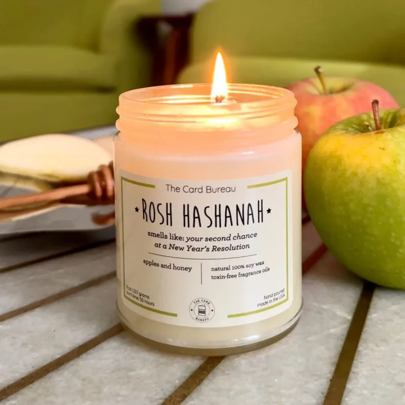 rosh hashanah apples honey candle