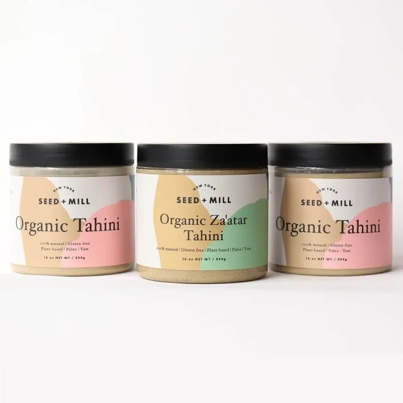 seed mill organic tahini trio classic za atar