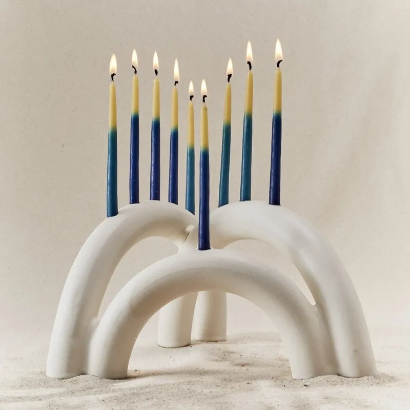 shana menorah by style union home blanc or noir