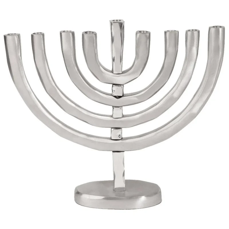 silver anodized menorah by yair emanuel