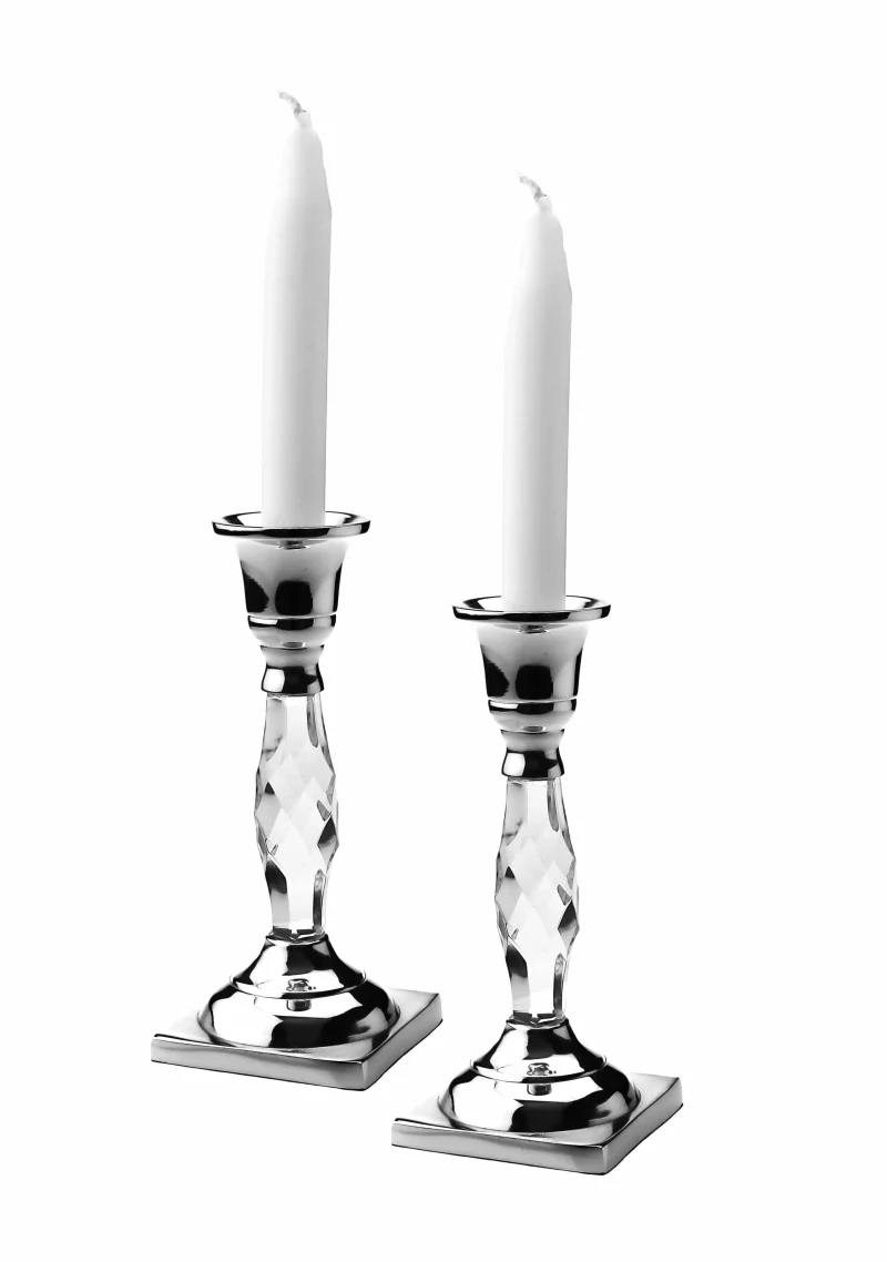 silver glass candlestick stand elegant decor scaled