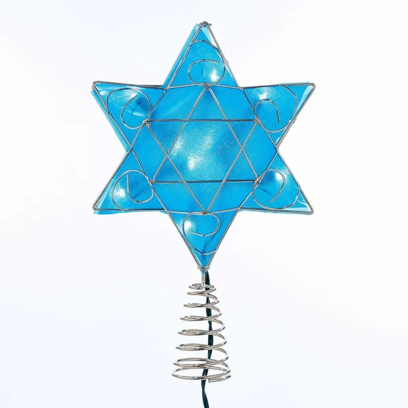 silver star of david led tree topper for chrismukkah