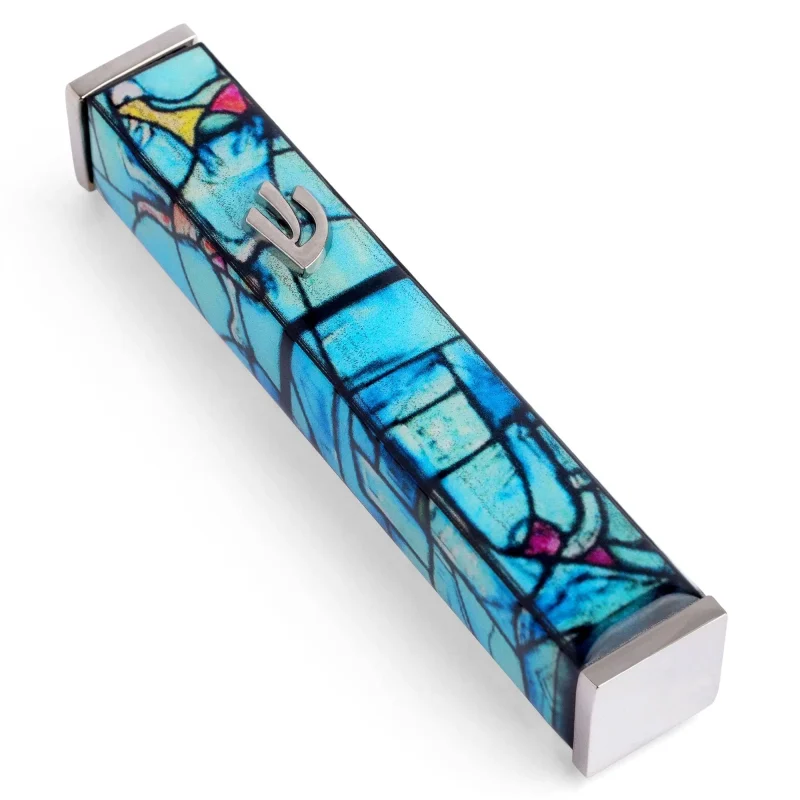 silver turquoise marc chagall mezuzah case