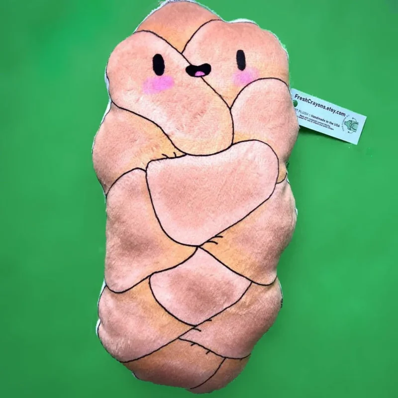 soft challah plush pillow by fresh crayons