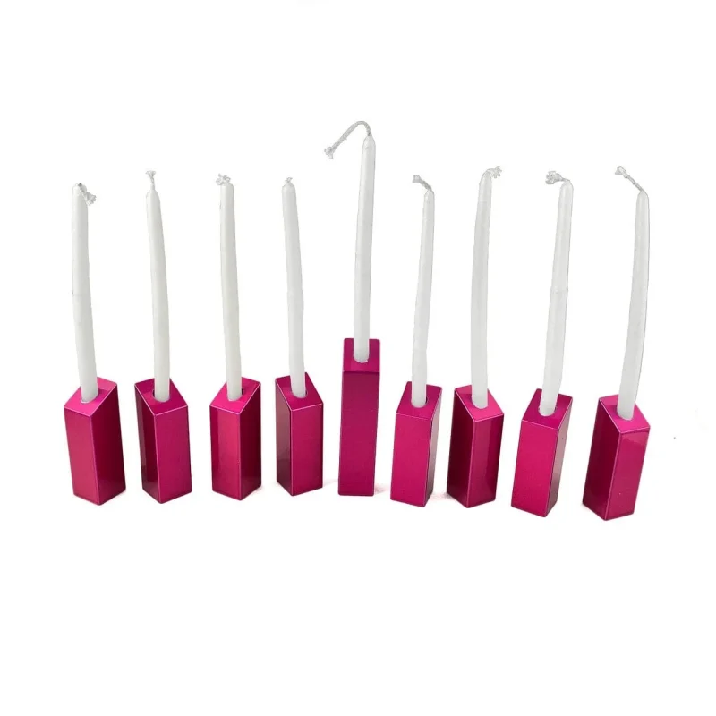 sparkle leah pink modular menorah by joy stember