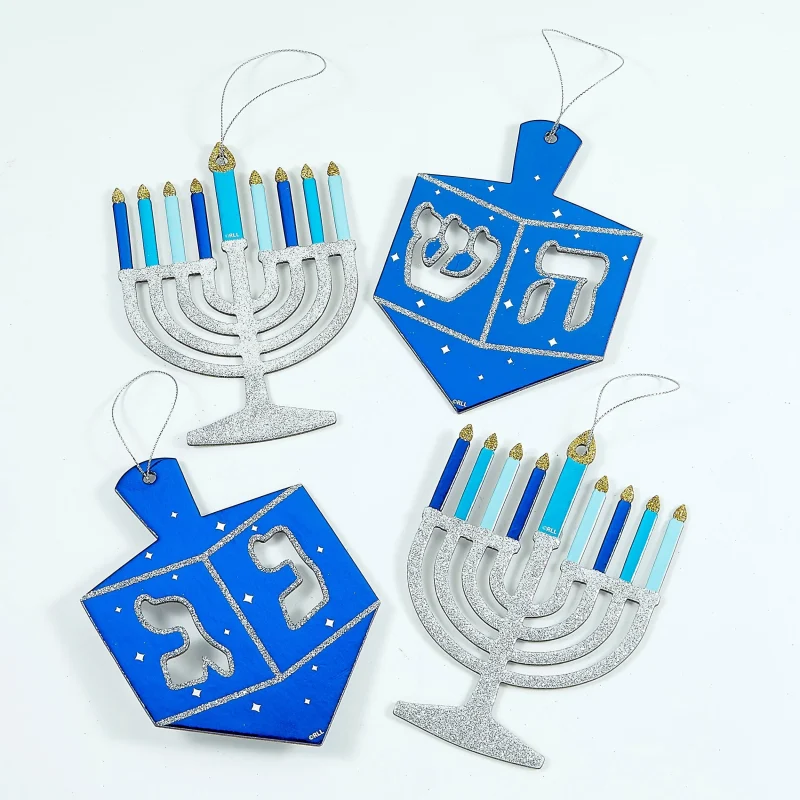 sparkling hanukkah decor glitter foil