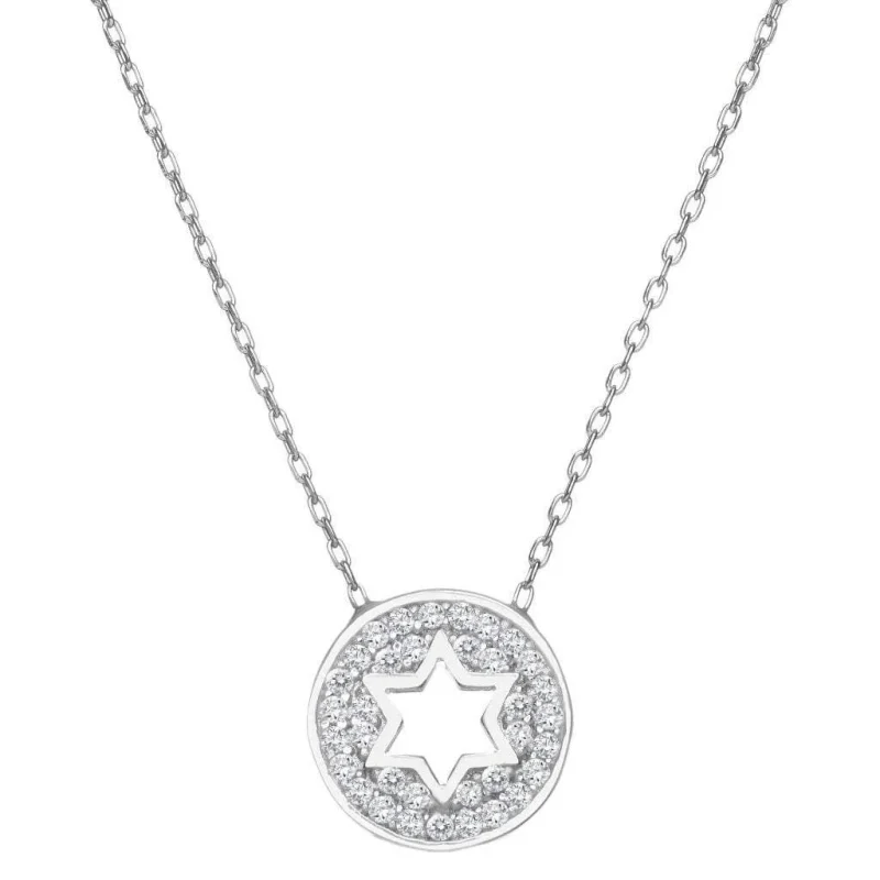 sparkling star of david necklace