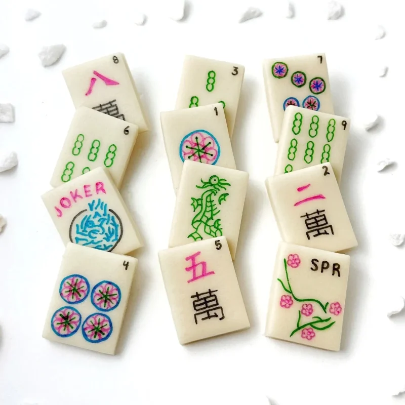 spring mah jongg tiles marzipan edition